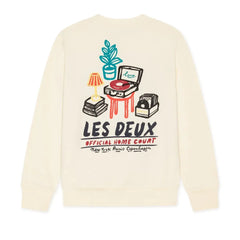 Les Deux - Les Deux Organik Pamuklu Platesli Sweatshirt | Krem