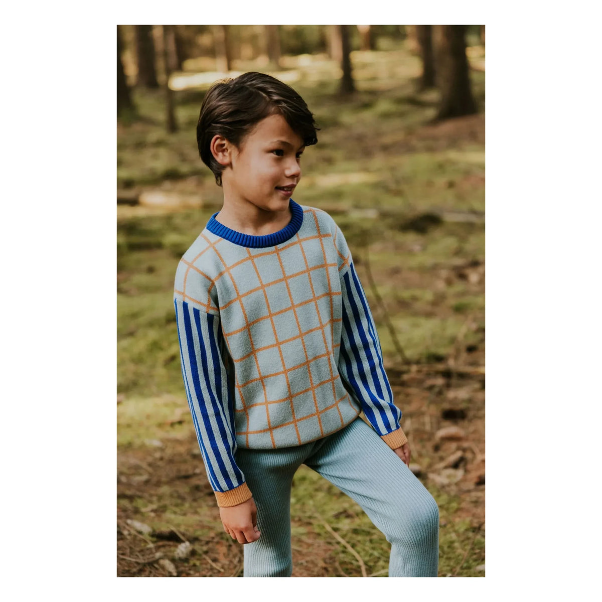 Yuki - Organic Cotton Checked Sweater | Mavi