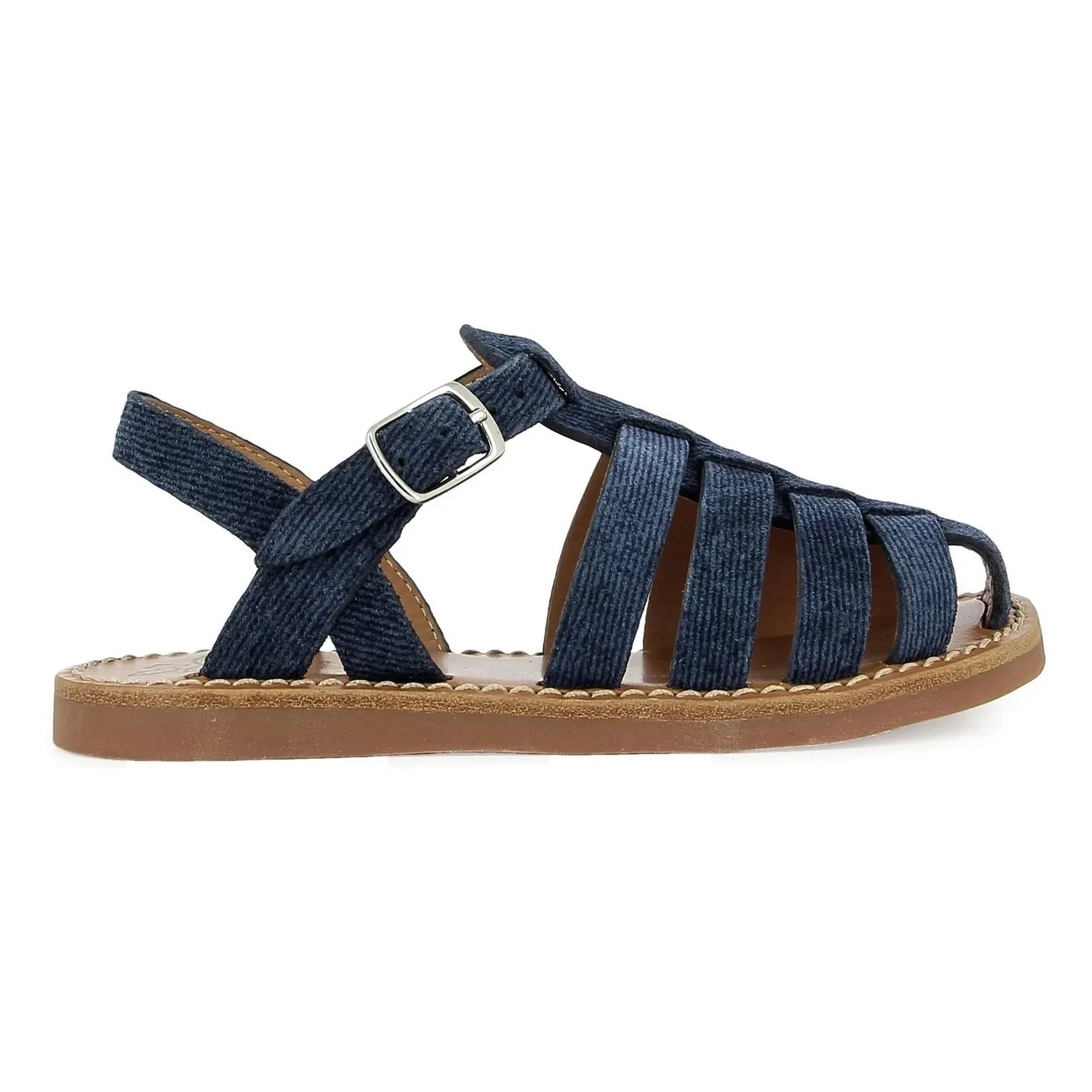 Pom d'Api - Sandal Beach-Stitch Dad | Denim
