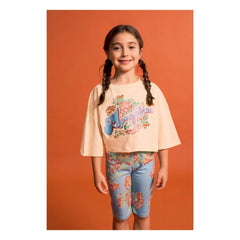 Maison Mangostan - Floral Crop T-Shirt | Pale yellow