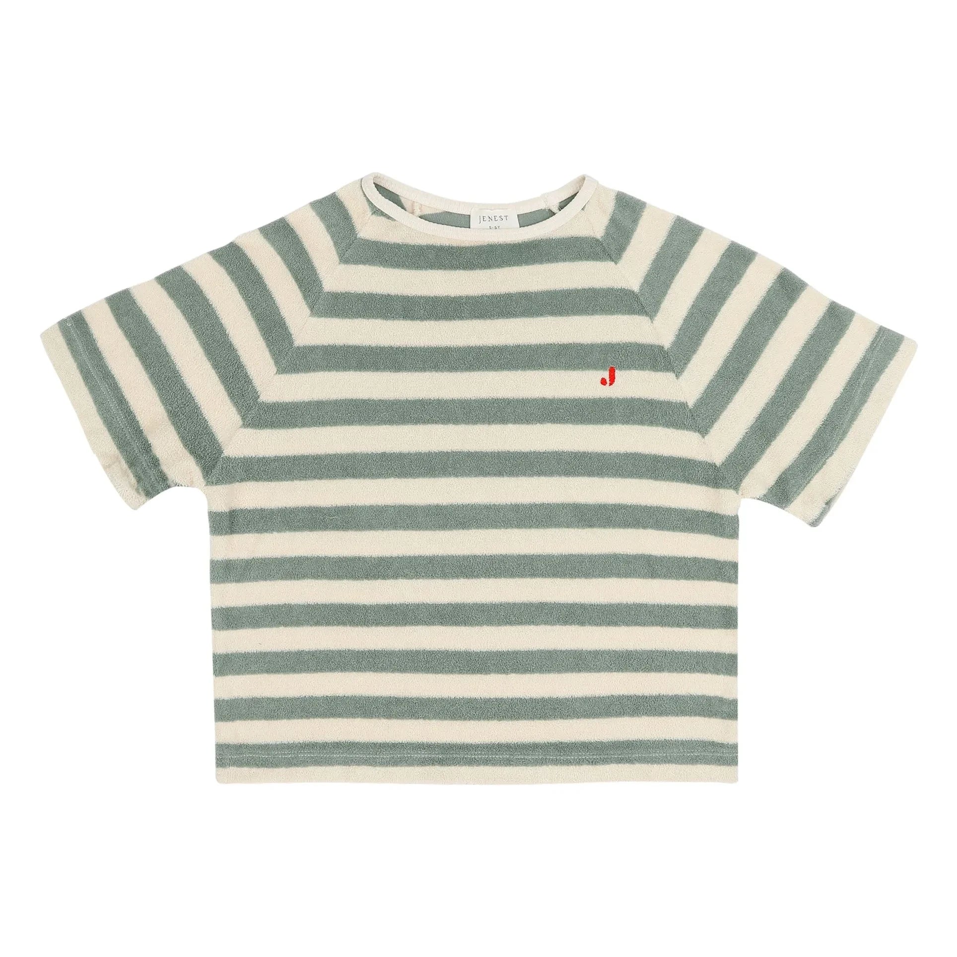 Jenest - To Rayé Organic Cotton T-Shirt | Khaki