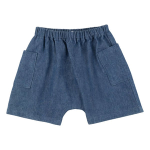 Babe & Tess - Vittorio Denim Kargo Şort | Mavi