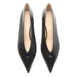 Le Monde Beryl - Babouche Nappa Leather Heeled Shoes | Black