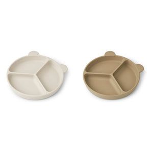 Liewood - Stacy Non-Slip Plates - Set of 2 | Sand