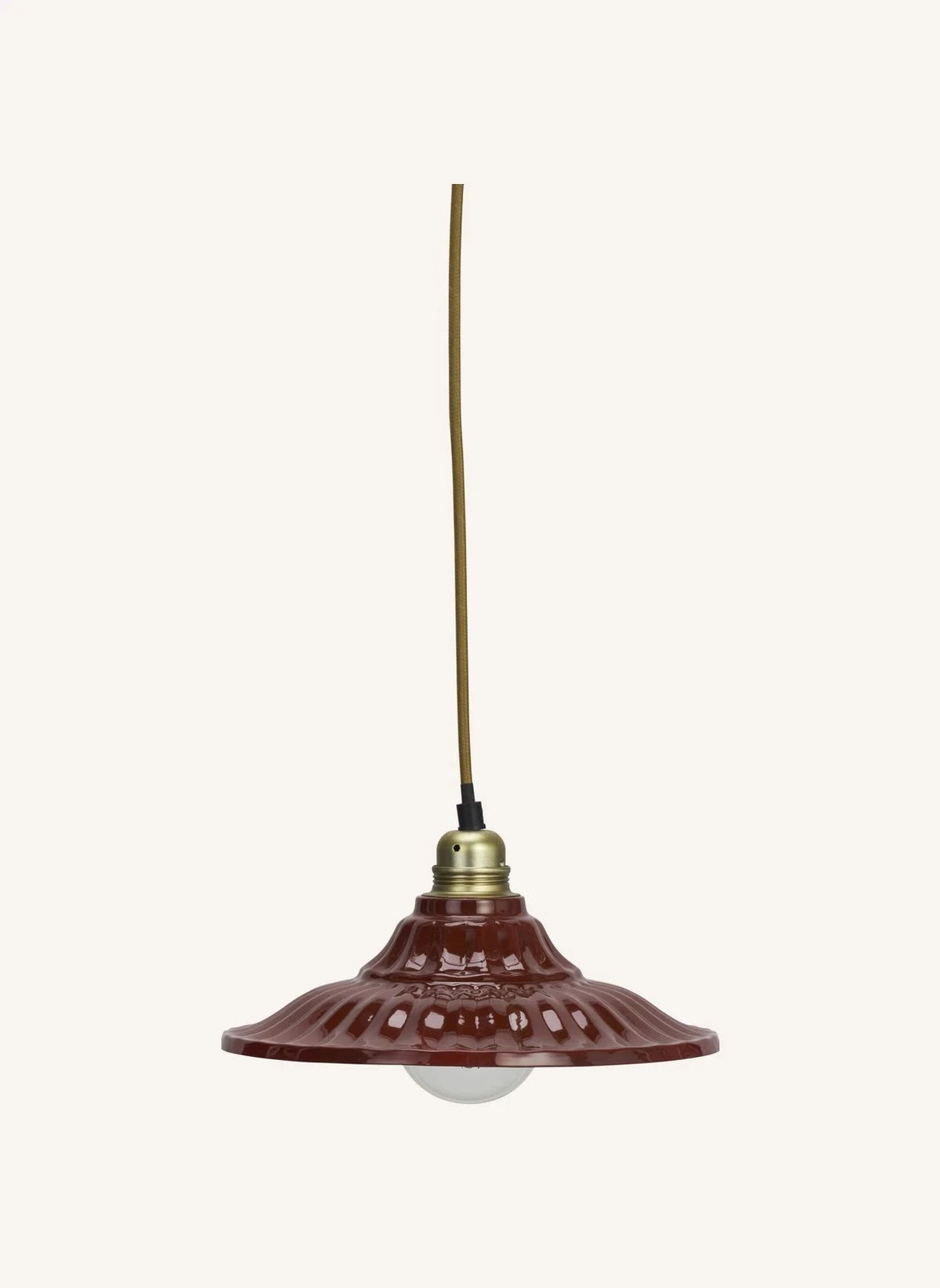 Madam Stoltz - Enamel Pendant Lamp | Cherry Red