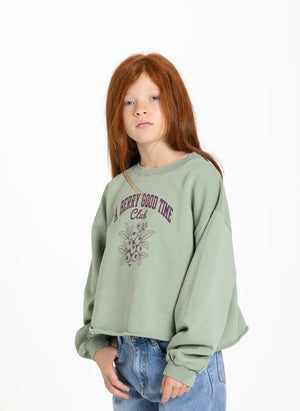 Hundred Pieces - Belmont Blueberry Organic Cotton Sweatshirt | Green