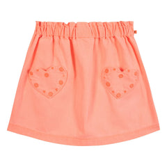 Bonton - Douchka Embroidered Heart Pocket Skirt | Coral