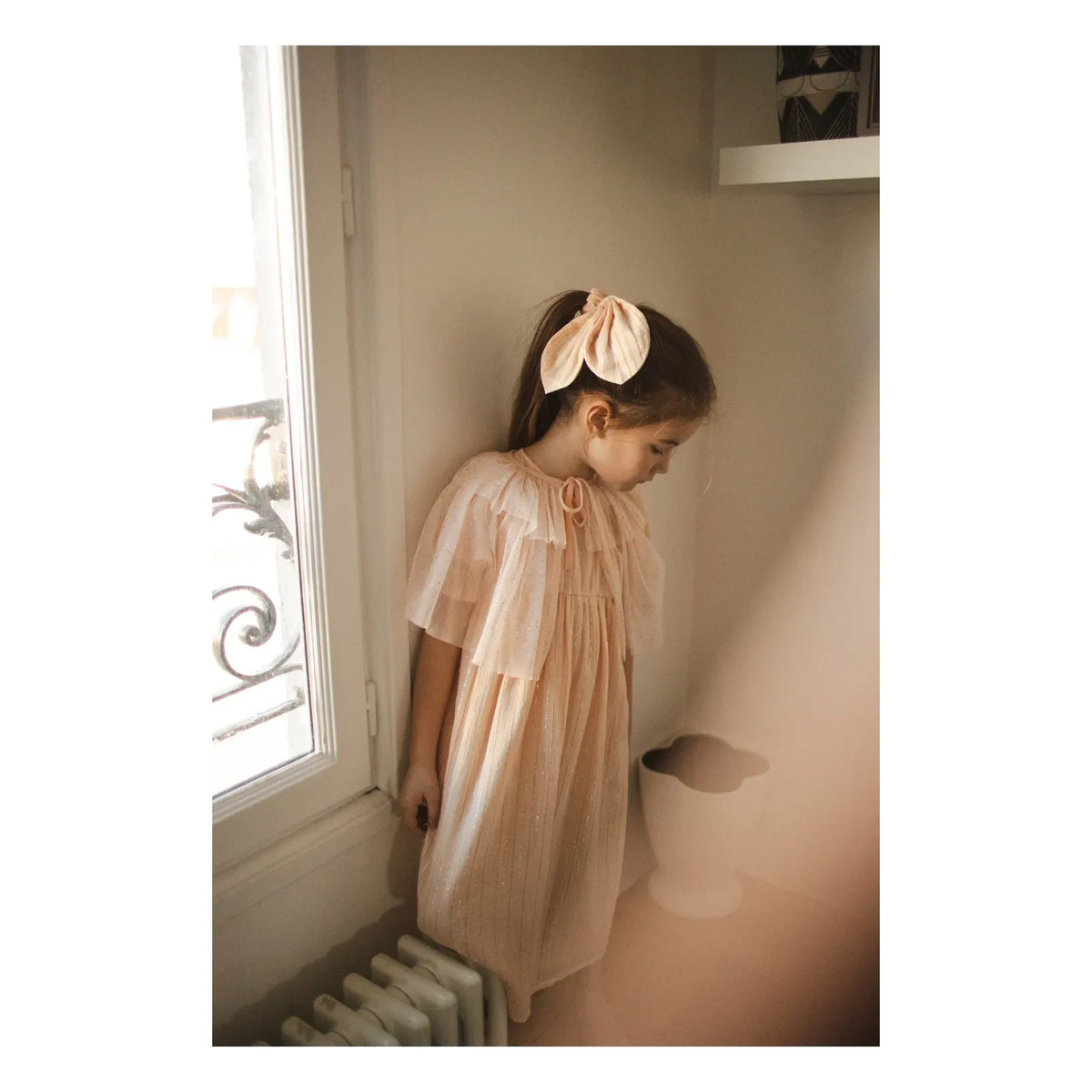 Louis Louise - Striped Dragonfly Hair Tie | Pale Pink