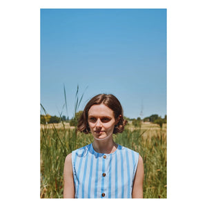 Poudre Organic - Vanilla Striped Blouse | Blue