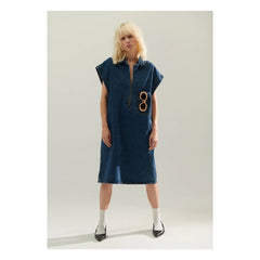 BELLEPIECE - Zafra Denim Dress | Dark Blue