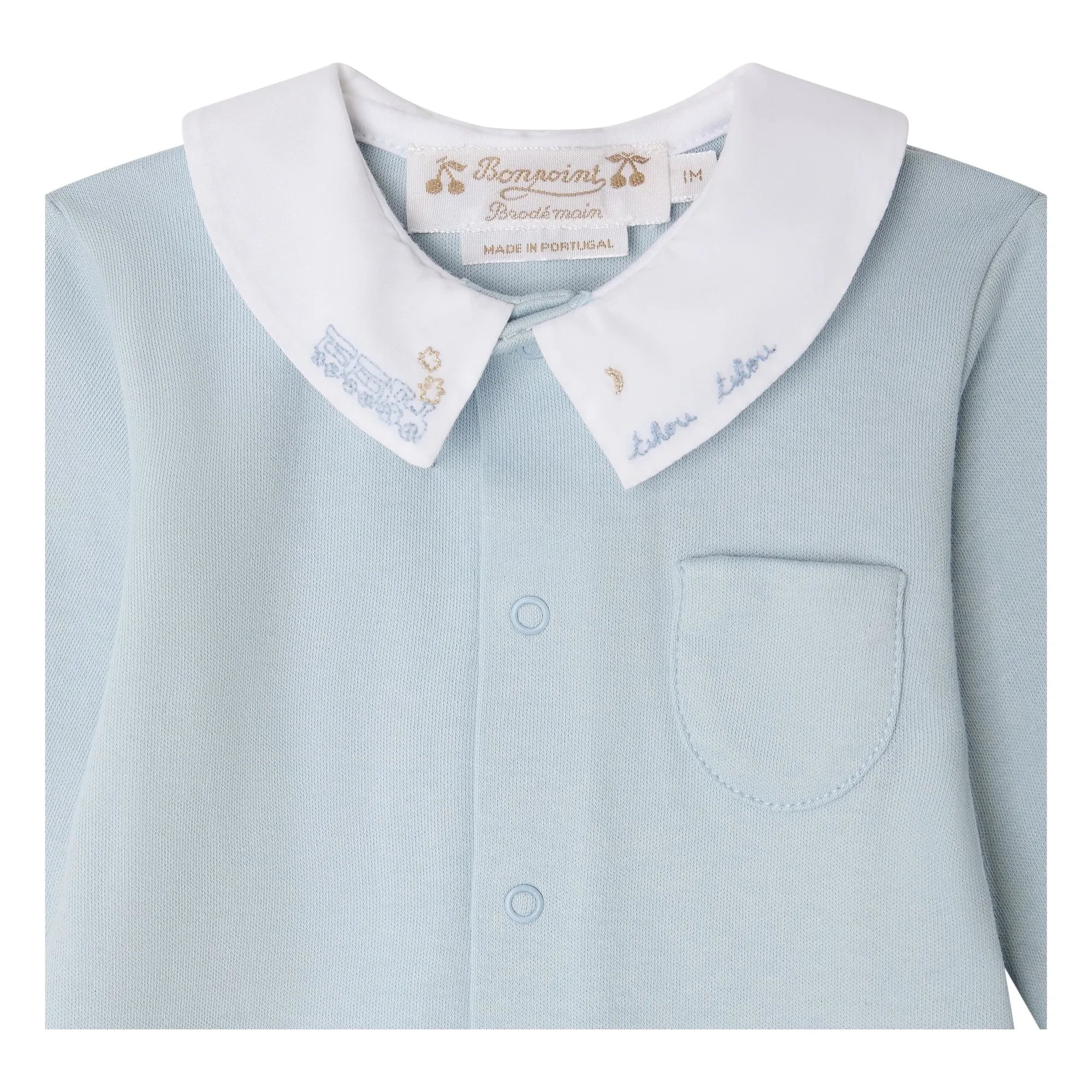 Bonpoint - Anton Organic Cotton Pajamas | Light blue