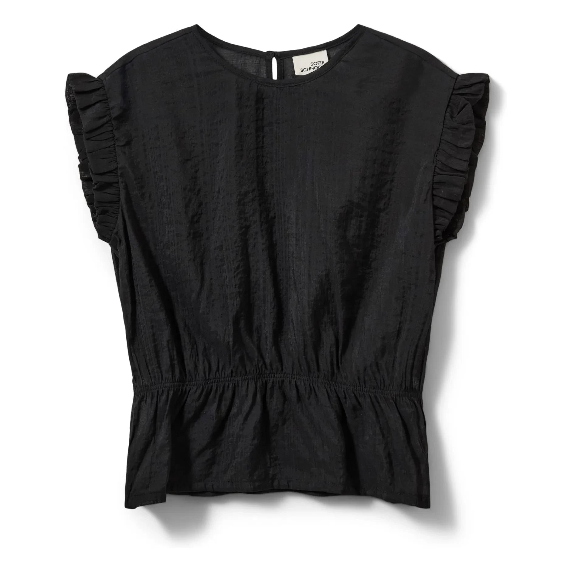 Sofie Schnoor - Samilia Ruffled Sleeveless Top | Black