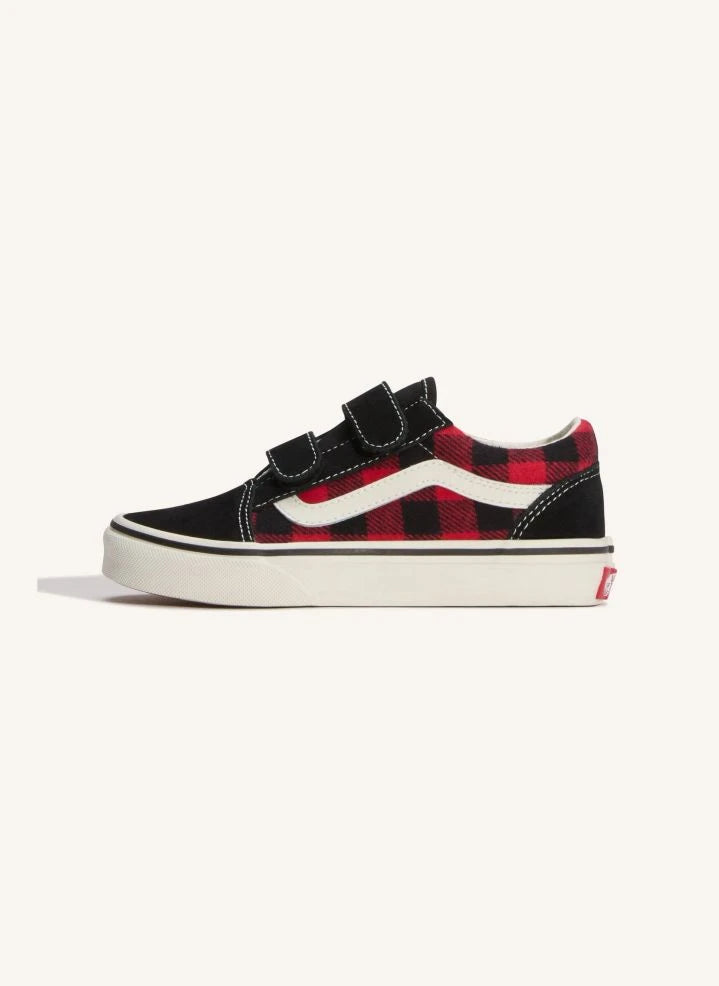 Vans - Scratch Sneakers Old Skool V Buffalo Plaid Checkered | Red