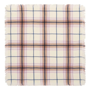 Bompard - Mini Carré Tartan Cashmere Scarf | Mauve