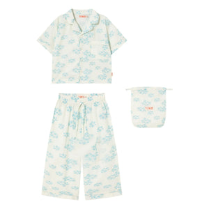 Tinycottons - Floral Pattern Shirt and Pants Set | White