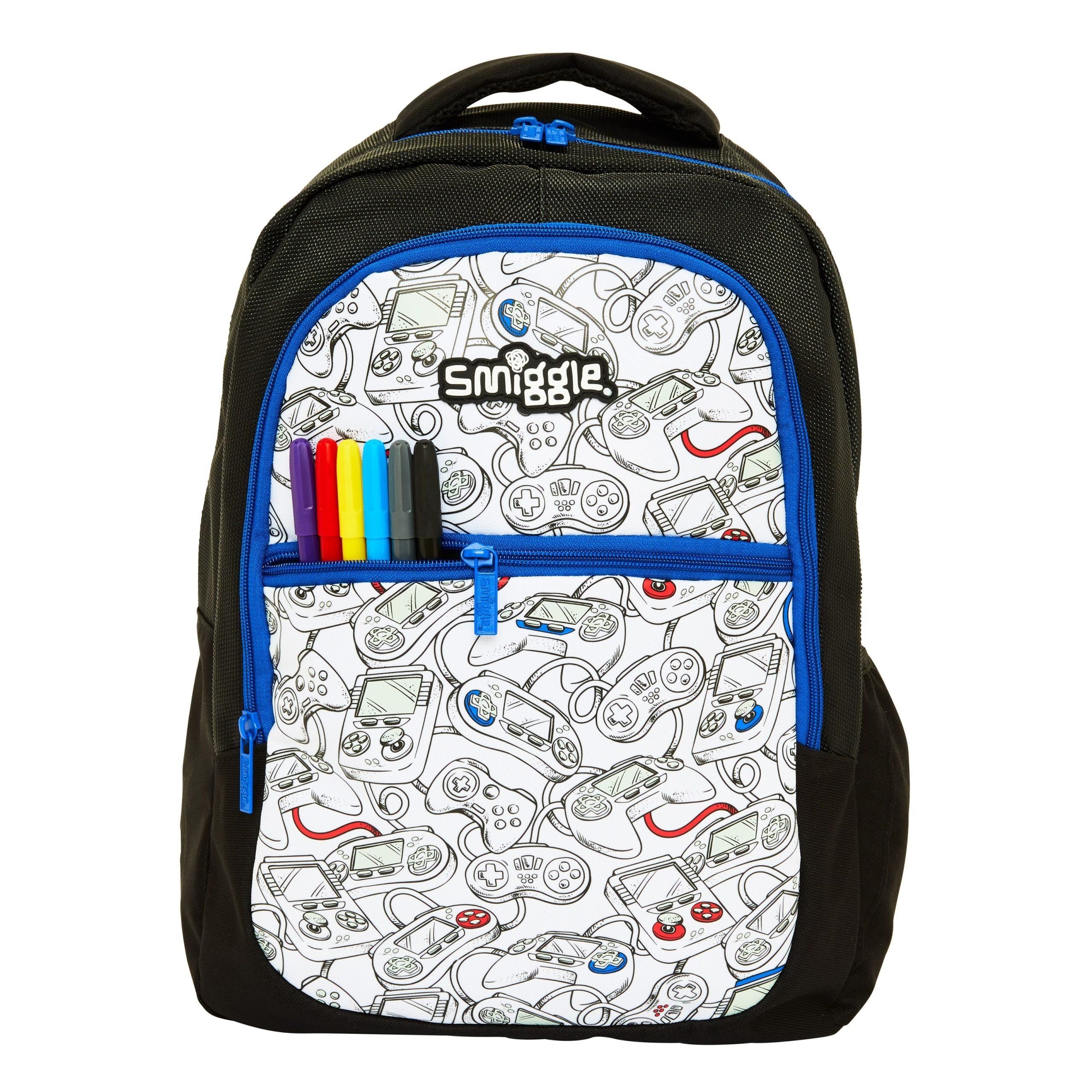 Smiggle - Live Kendin Yap Siyah Sırt Çantası-Dinossi