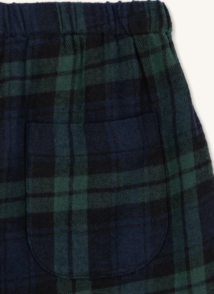 Konges Sløjd - Organic Cotton Check Flannel Pants | Green