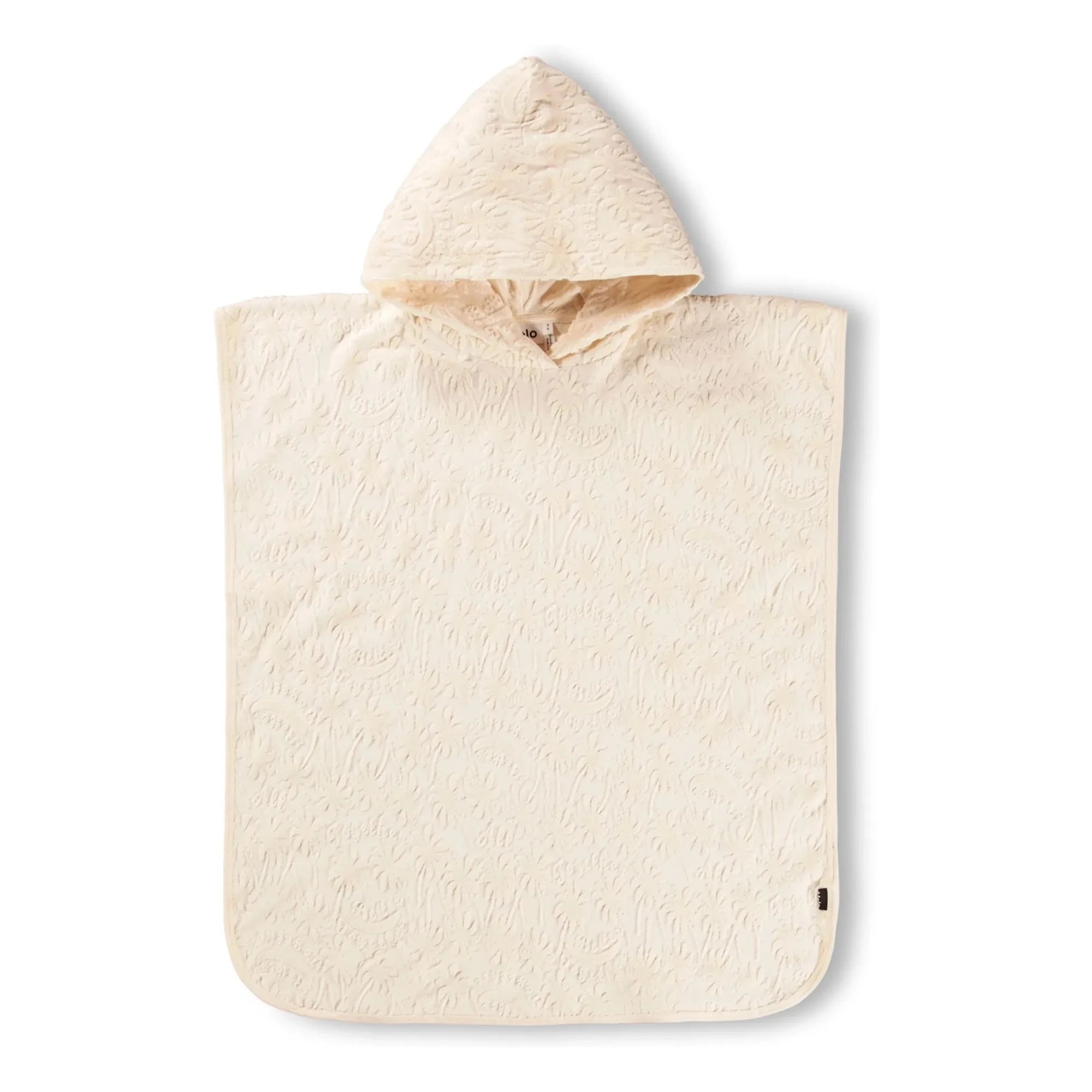 Molo - Poncho de Bain Beach Cover Up Textured Palm Trees | Ecru