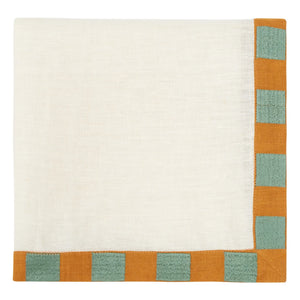Tressé - Linen Damier Napkin | Ecru