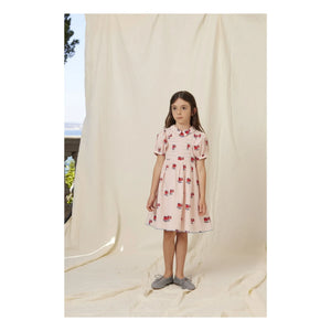 Bebe Organic - April Fleurs Polka Dot Dress | Light Pink