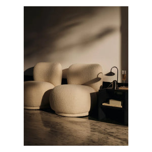 Ferm Living - Rico Piccolo kıvrımlı kumaş berjer | Krem