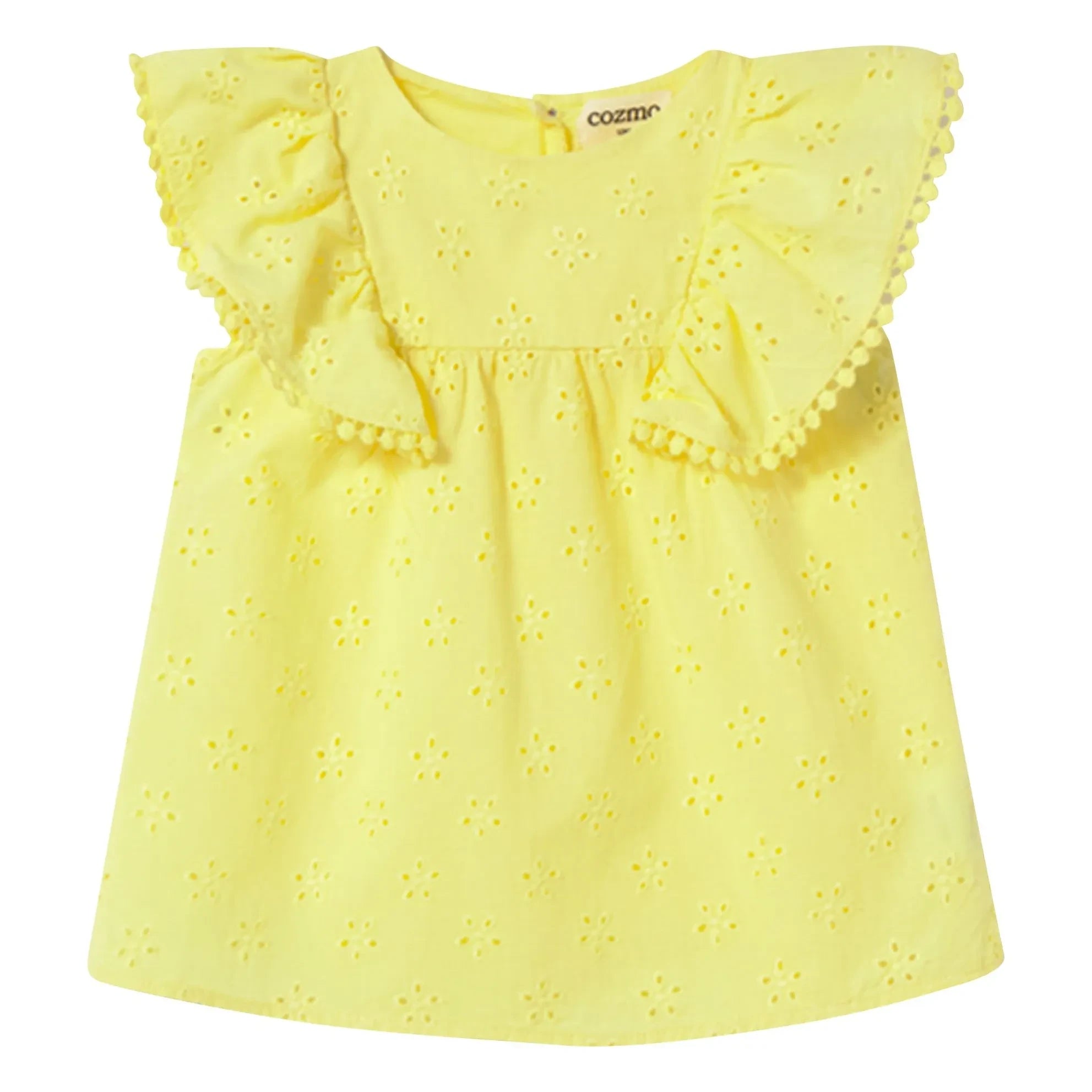 Cozmo - Sophia Embroidered Dress | Yellow