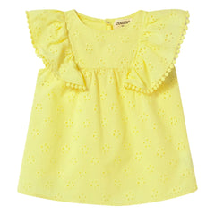 Cozmo - Sophia Embroidered Dress | Yellow