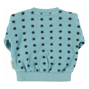 Piupiuchick - Striped Star Sweatshirt Organic Cotton | Blue