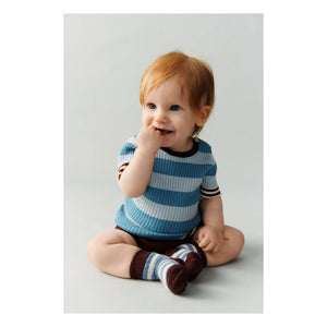 FUB - Classic Striped 2 Pairs of Socks Set | Azure blue