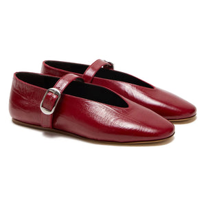 Le Monde Beryl - Stella Leather Ballerinas | Dark Red