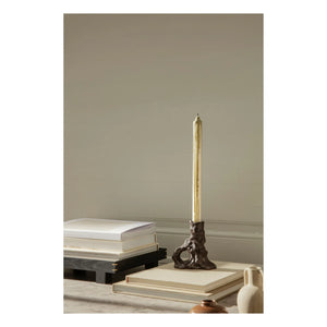 Ferm Living - Dryp Vegetable Wax Candles - Set of 2 | Olive green