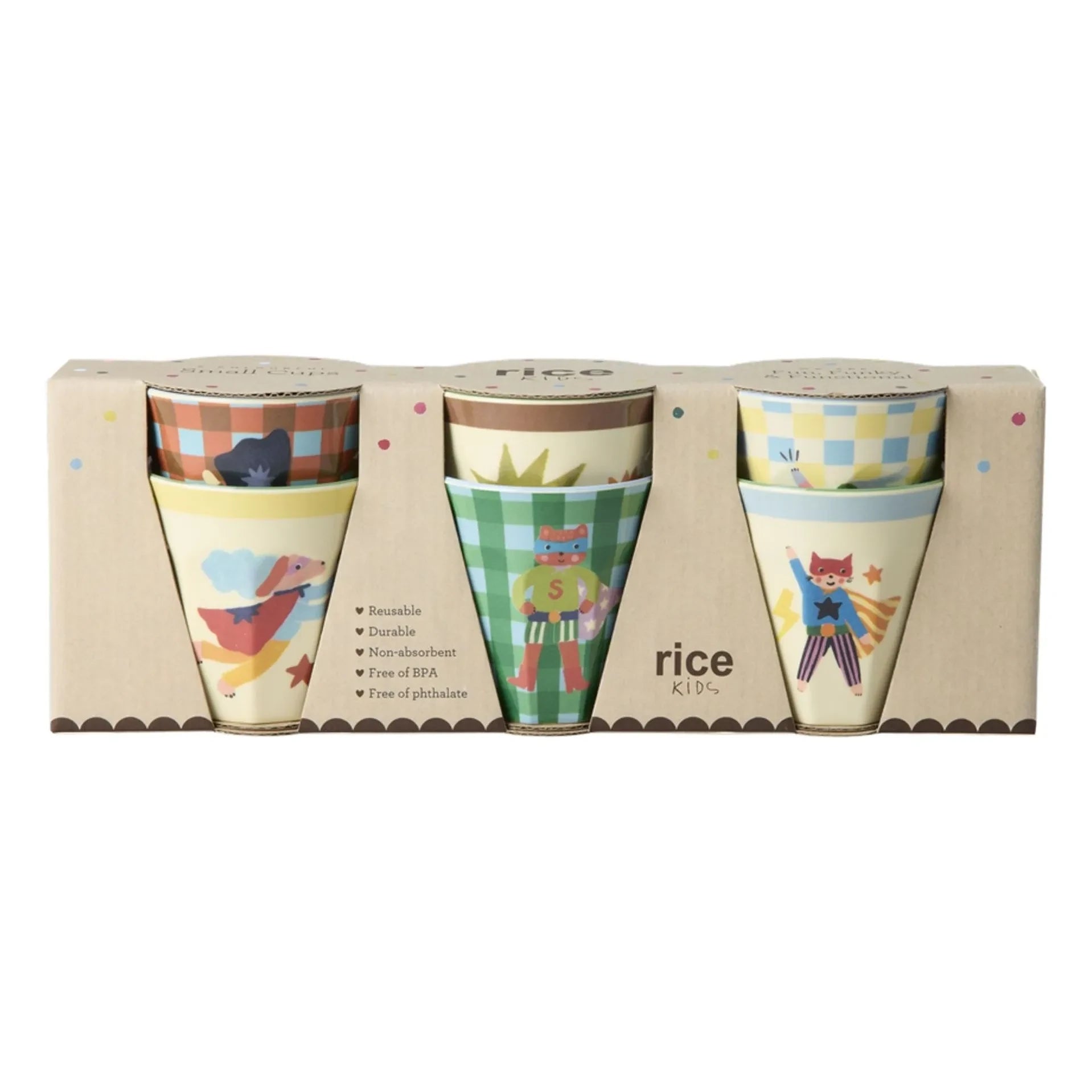 Rice - Heroes Melamine Cups - 6-piece Set | Green