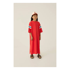 The Campamento - Oversize Contrast Striped Dress | Red