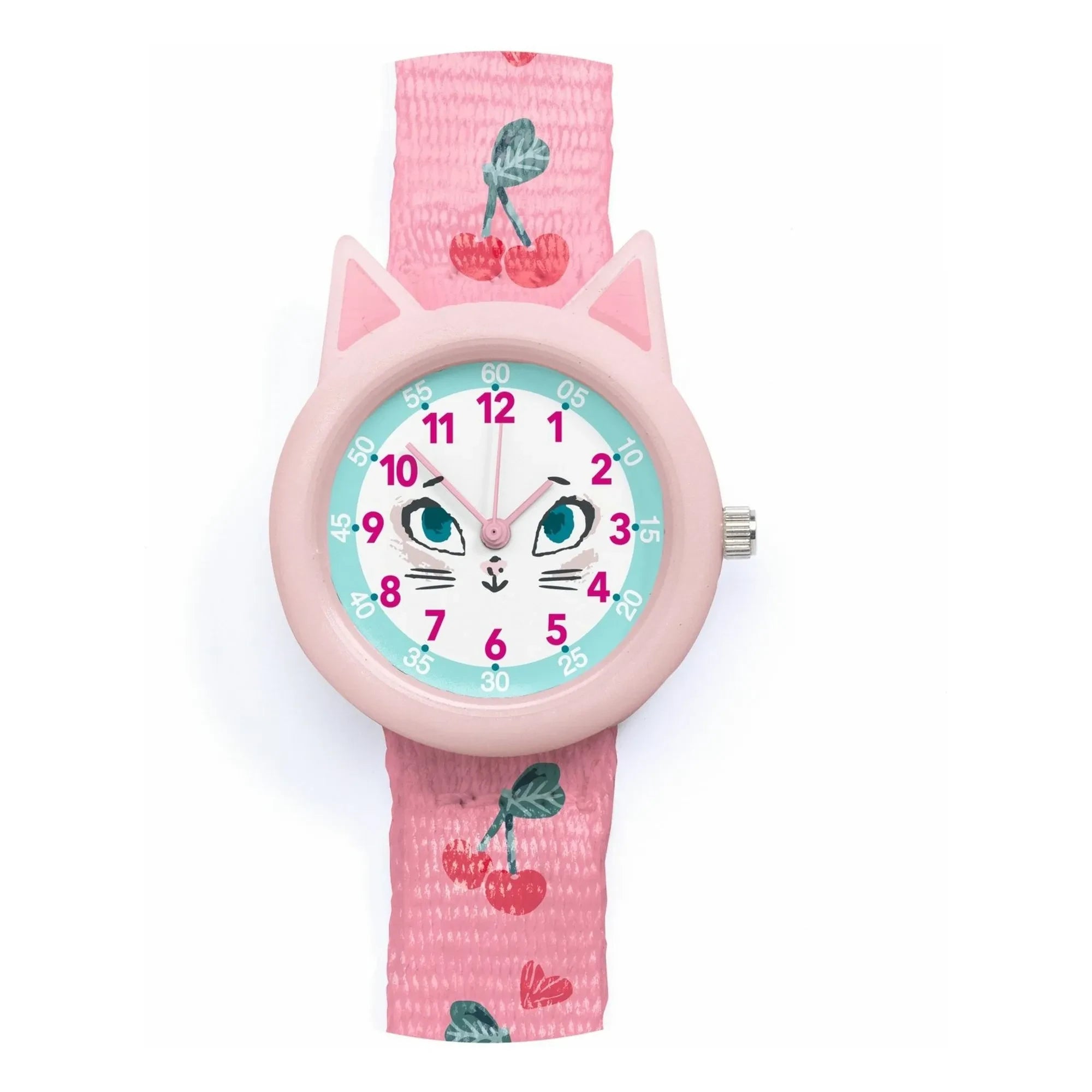 Djeco - TICLOCK - Cat Clock | Pink
