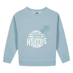 Bonton - Sweat Smile Holidays | Light Blue