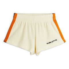 Mini Rodini - Alien City Organic Cotton Terry Shorts | Ecru