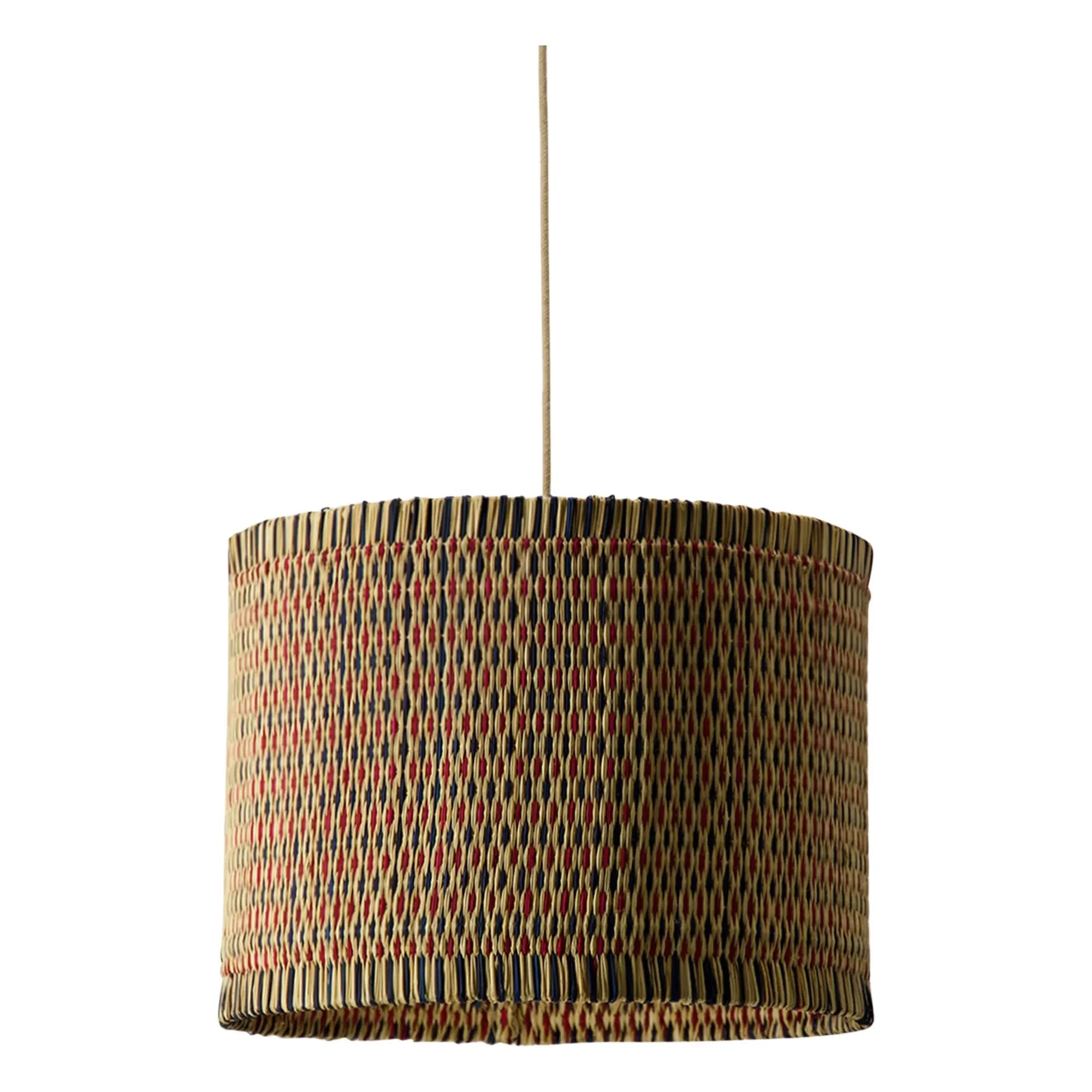 House of Capricorn - Coruche Woven Wicker Pendant Lamp | Blue