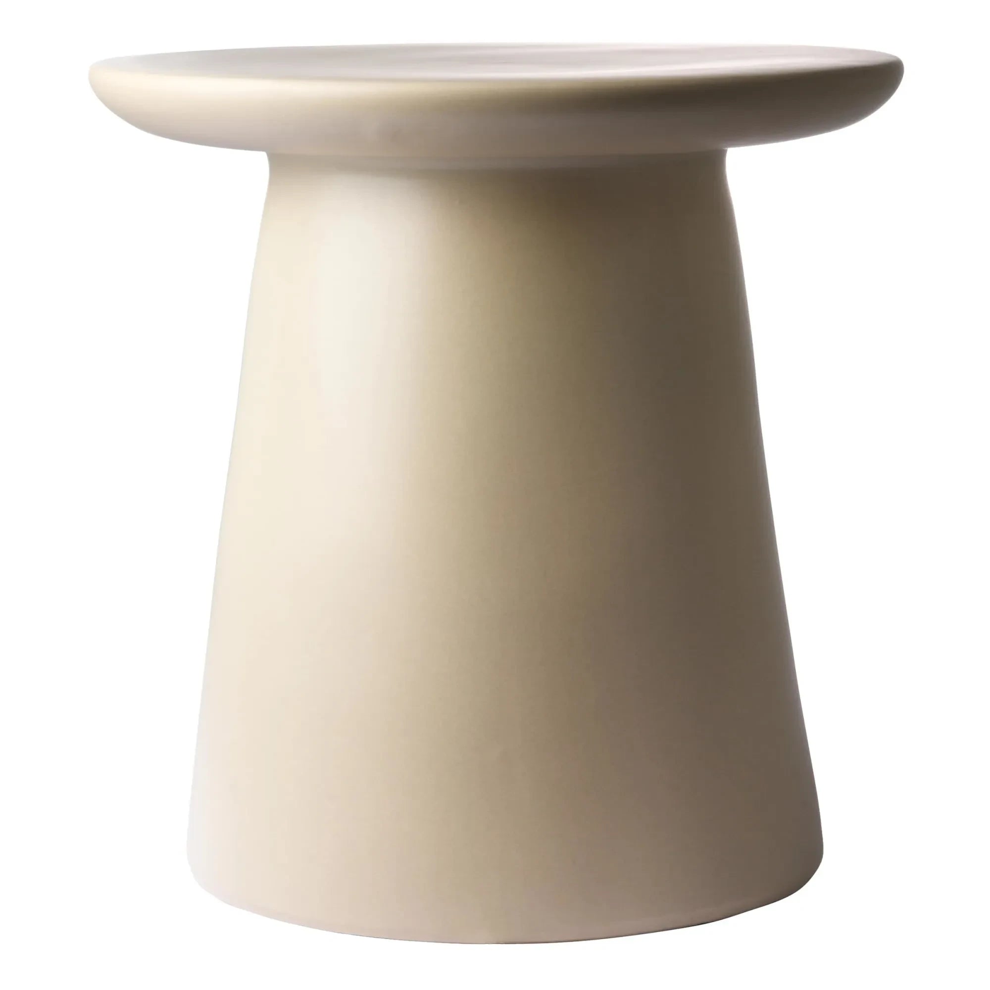 HKliving - Earthware Ceramic Side Table | Cream