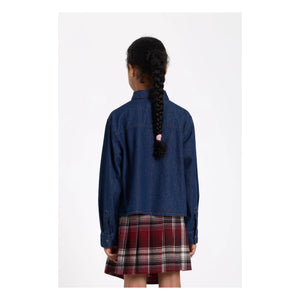 Finger in the Nose - Sterling Check Asymmetric Skirt | Aubergine