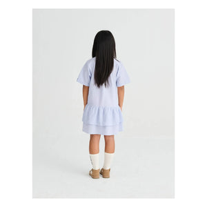 True Artist - N°16 Striped Seersucker Dress | Blue