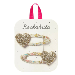 Rockahula Kids - Set of 2 Gold Heart Clips