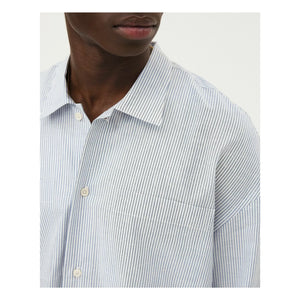 Noyoco - Bora Striped Organic Cotton Shirt | Light Blue