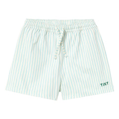 Tinycottons - Striped Swimsuit Shorts | Light Blue
