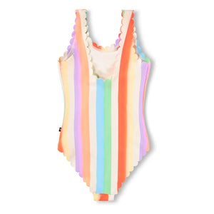 Molo - Noelle Striped Recycled Fiber Swimsuit | Orange