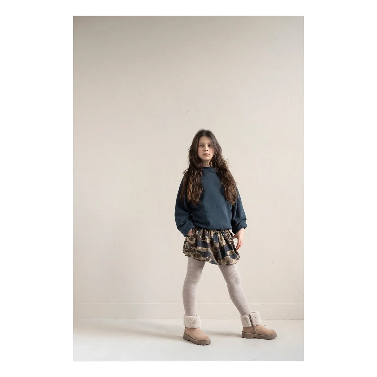 Jenest - Betty Camouflage Cargo Skirt | Caramel