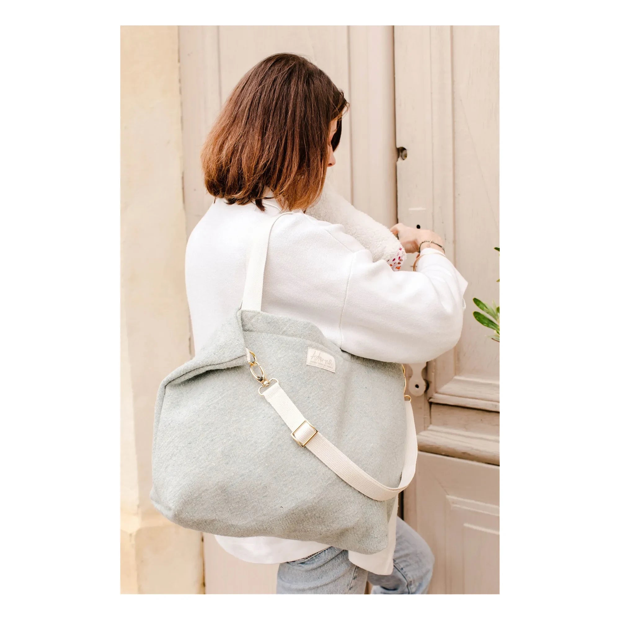 Adorna - Canvas Shoulder Bag Strap | Ecru