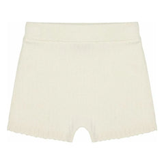 FUB - Organic Cotton Fine Knit Lace Shorts | Ecru