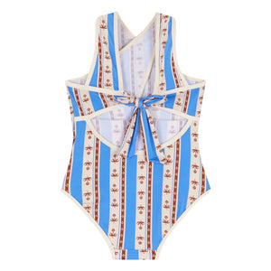 birinit - Sena Striped Swimsuit | Azure blue