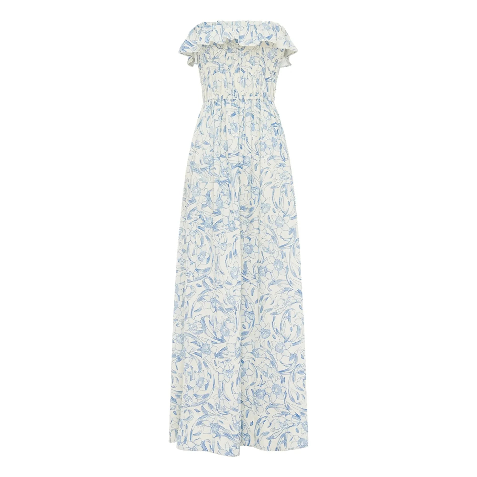 Peony - Daffodil Linen Dress | Blue