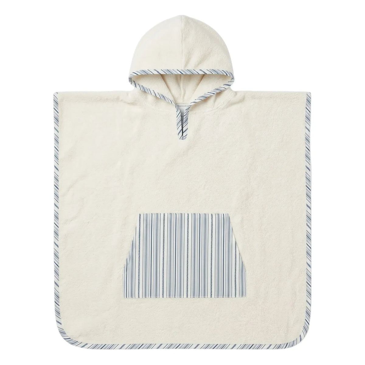 Editions Aimable - Paula bath poncho | Azure Stripes Poplin